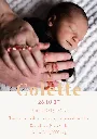 Faire-part de naissance personnalisé pour Louise aux tons doux et pastel, création artisanale de l’Atelier Valentine à Marchin en Belgique