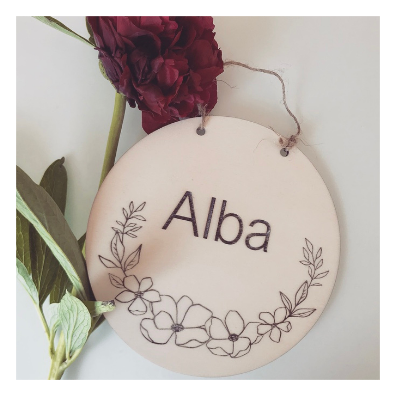 Panneau couronne de fleur