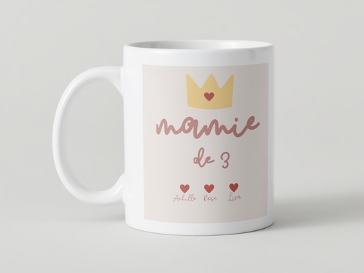 Tasse mamie de 3 petits coeurs