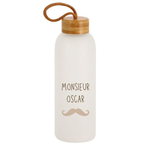 Gourde en verre moustache